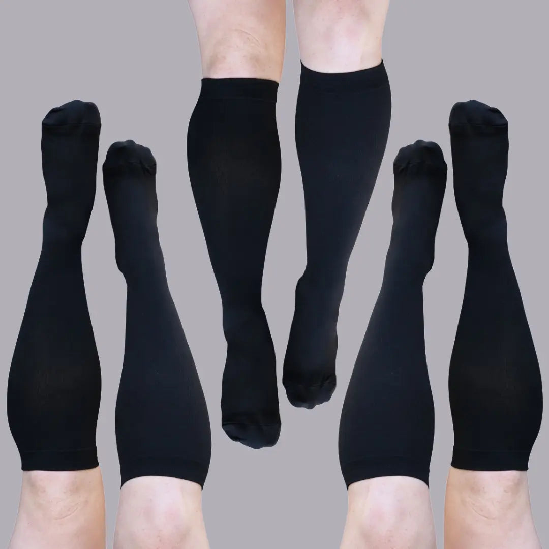 Classic Black Knee-High Compression Socks