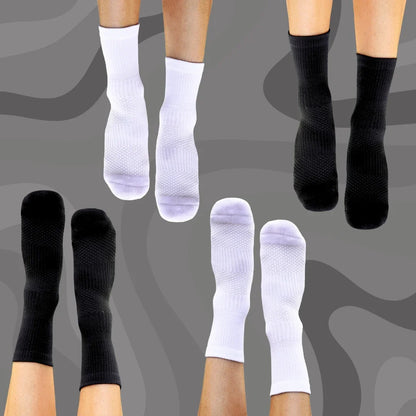 Crew Compression Socks 4 Pack Staple Bamboo