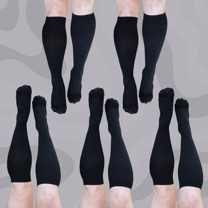 Classic Black Knee-High Compression Socks