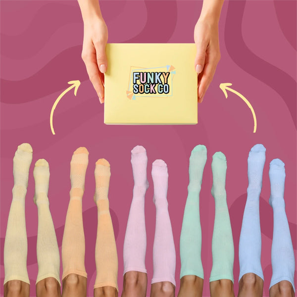 Pastel Bamboo Knee-High Compressions 5pk Gift Box
