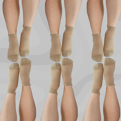 Ankle Compression Socks Tan Bamboo