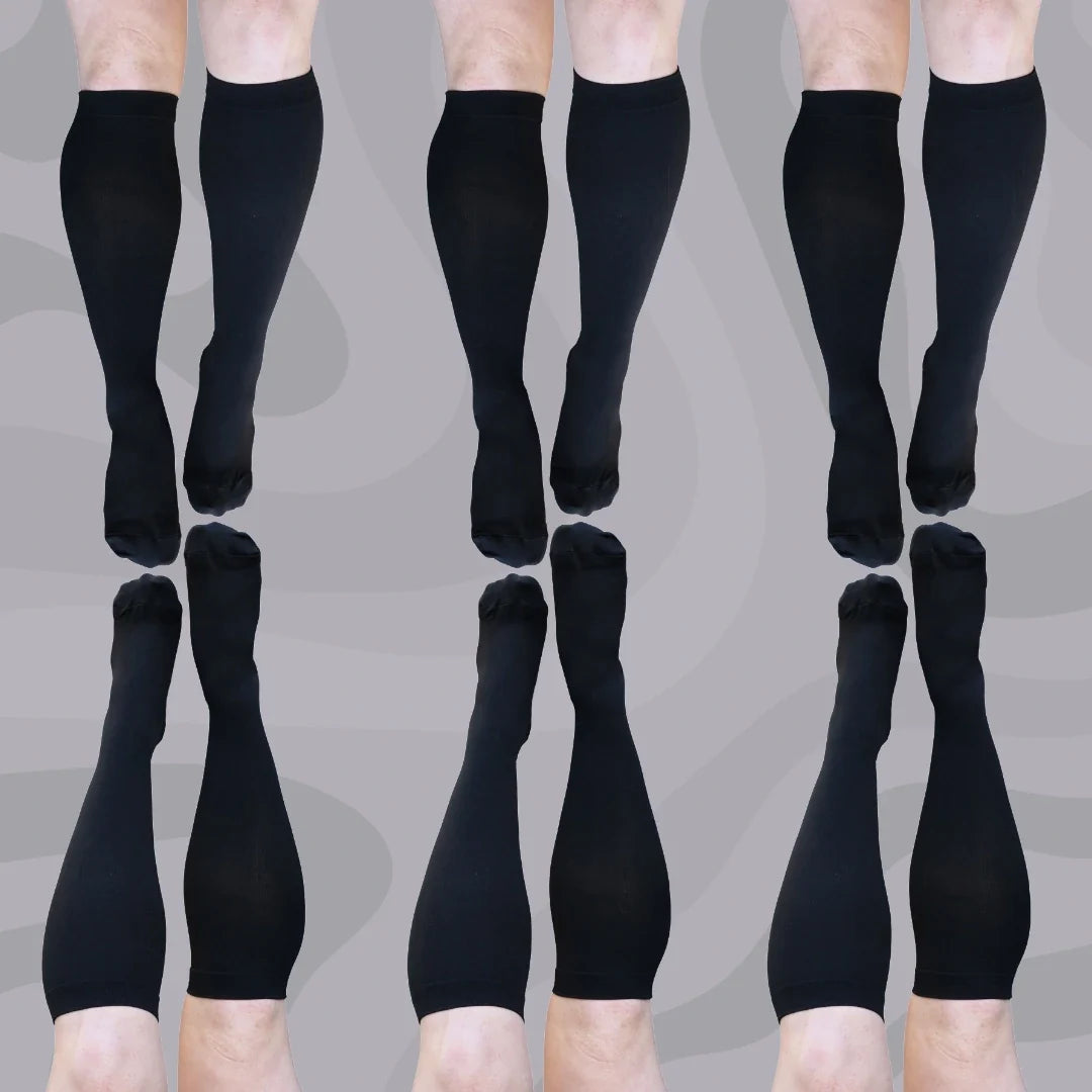 Classic Black Knee-High Compression Socks