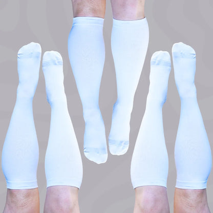 3 Pack White Classic Compression Socks