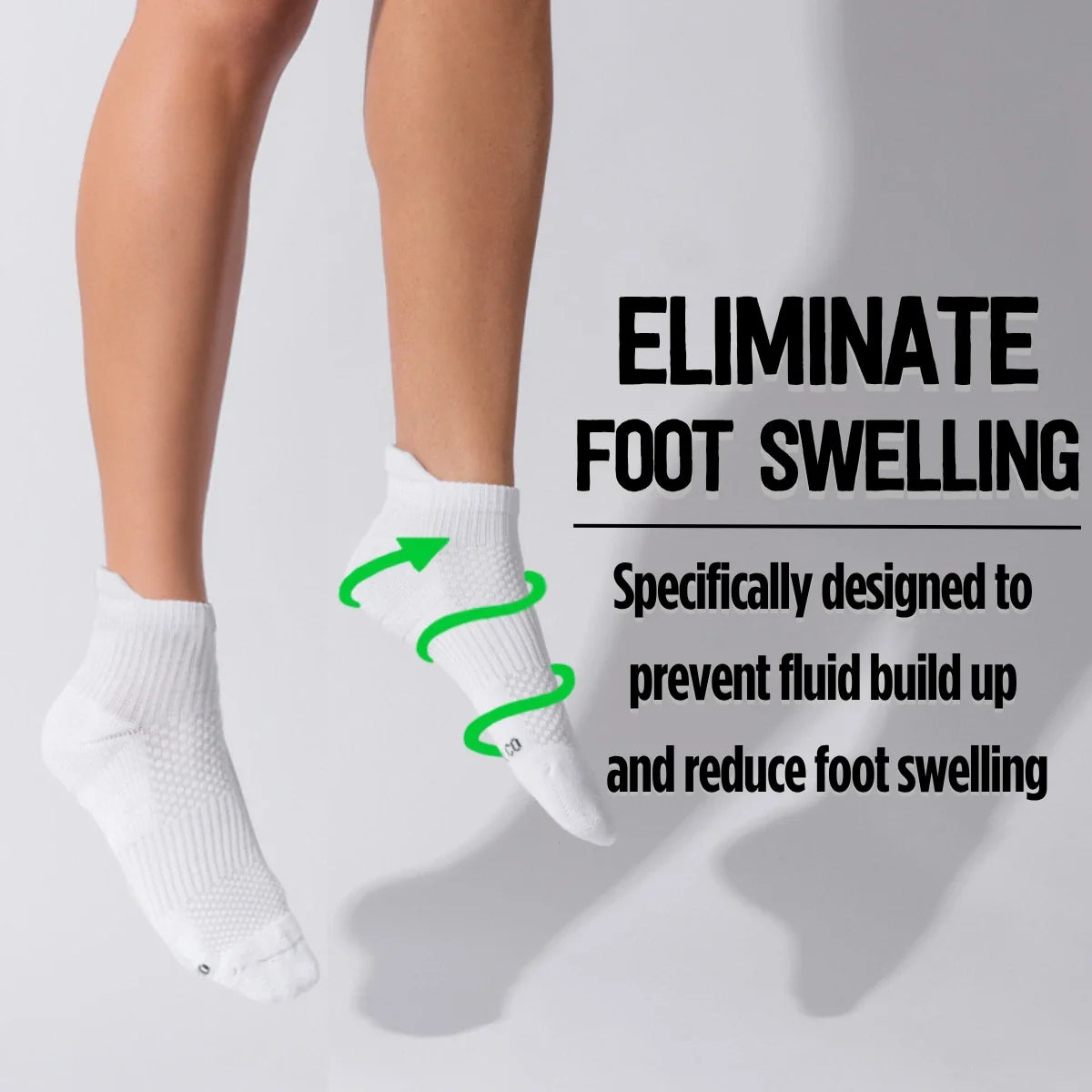 Ankle Compression Socks 3 Pack White Bamboo