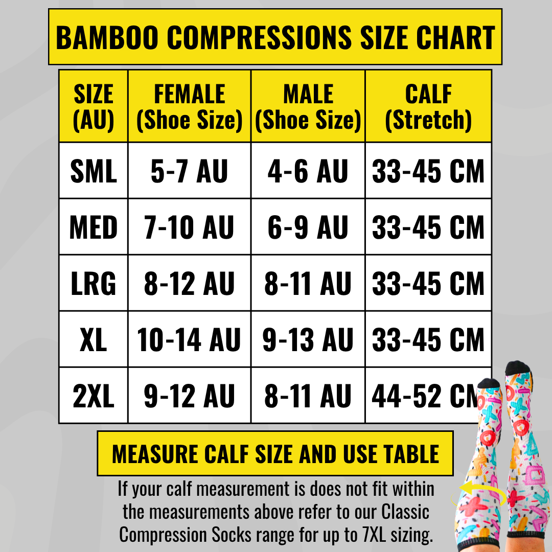 Bamboo Retro Compression Socks