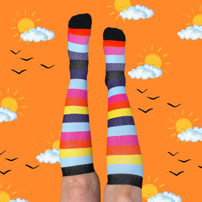 Classic Tropical Stripes Compression Socks