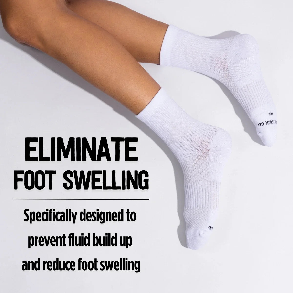 Pastel Blue Crew Compression Socks Bamboo