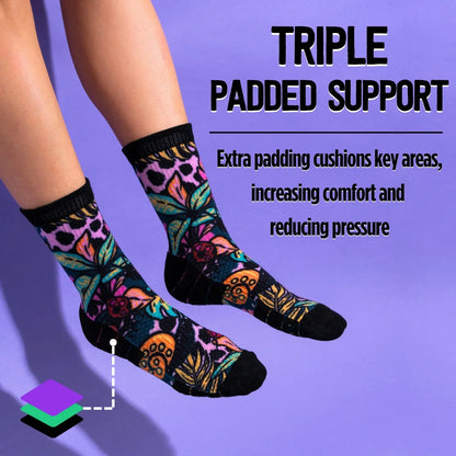 Crew Compression Socks 6 Pairs White Bamboo