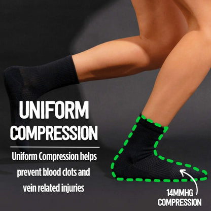 Crew Length Compression Socks Retro Bamboo