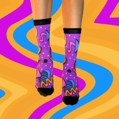 Crew Compression Socks 3 Pack Retro Bamboo