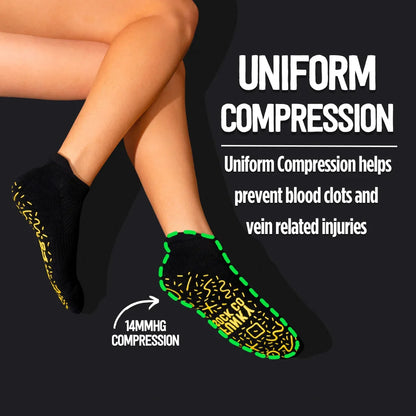 GRIP Ankle Compression Socks White Bamboo