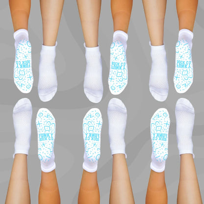 GRIP Ankle Compression Socks White Bamboo