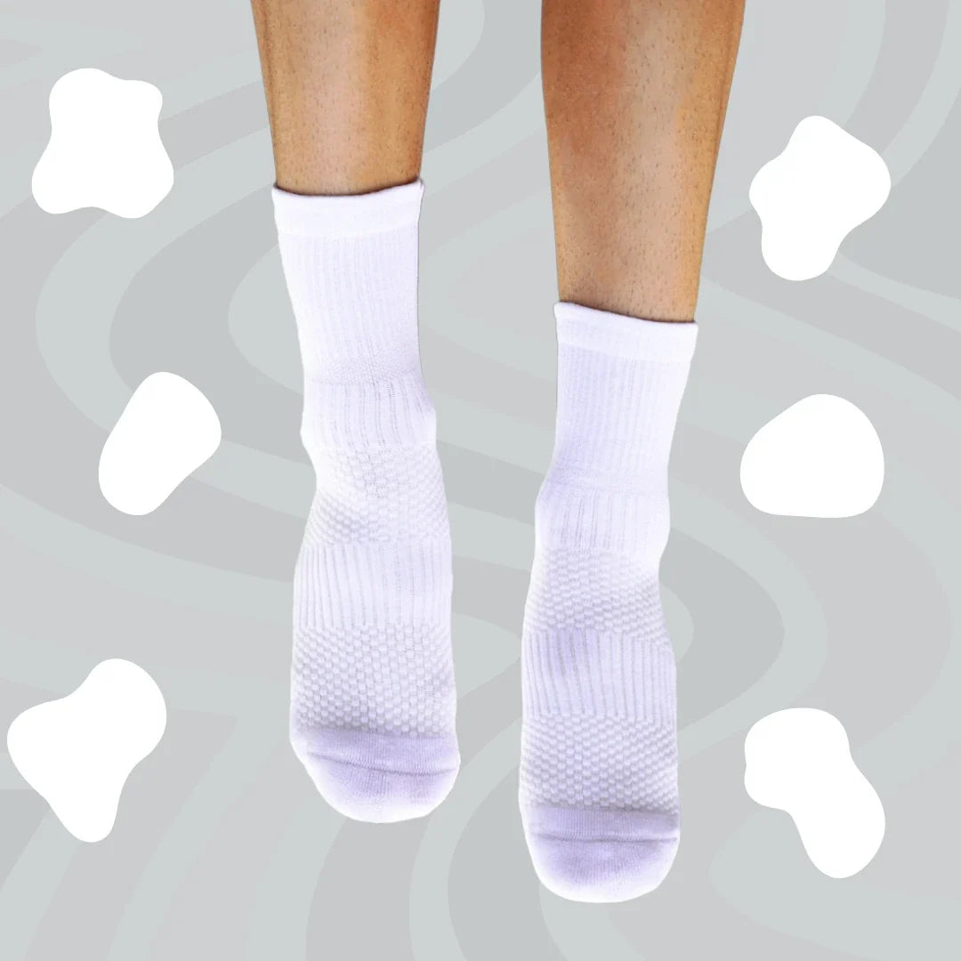 Crew Compression Socks 5 Pack Retro Bamboo